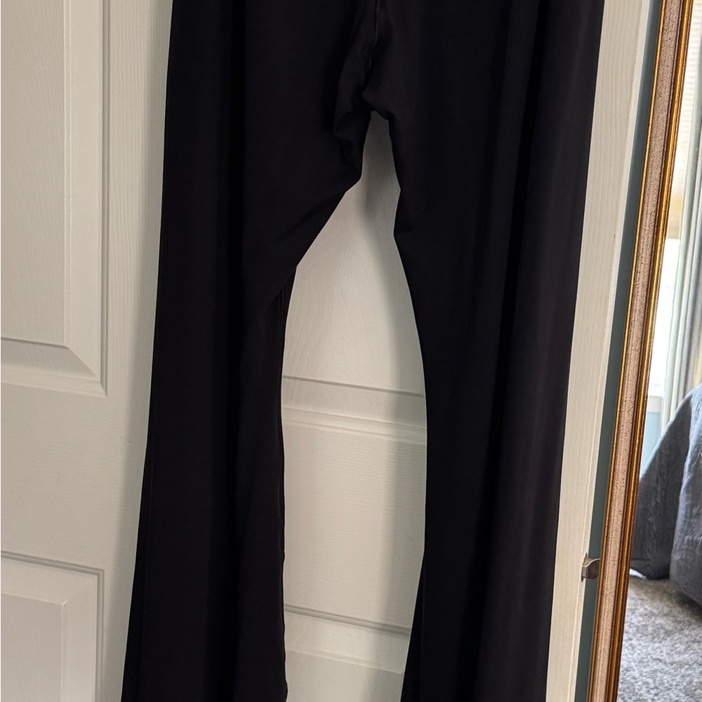 Offline by Aerie ruched waist black flare leggings
